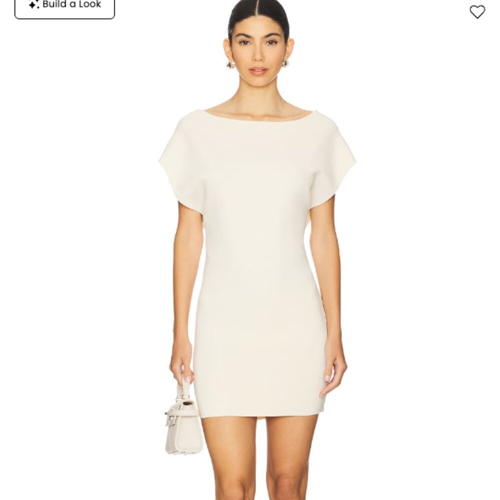 EAVES Rebecca Mini Dress in Bone Rebecca Mini Dress EAVES